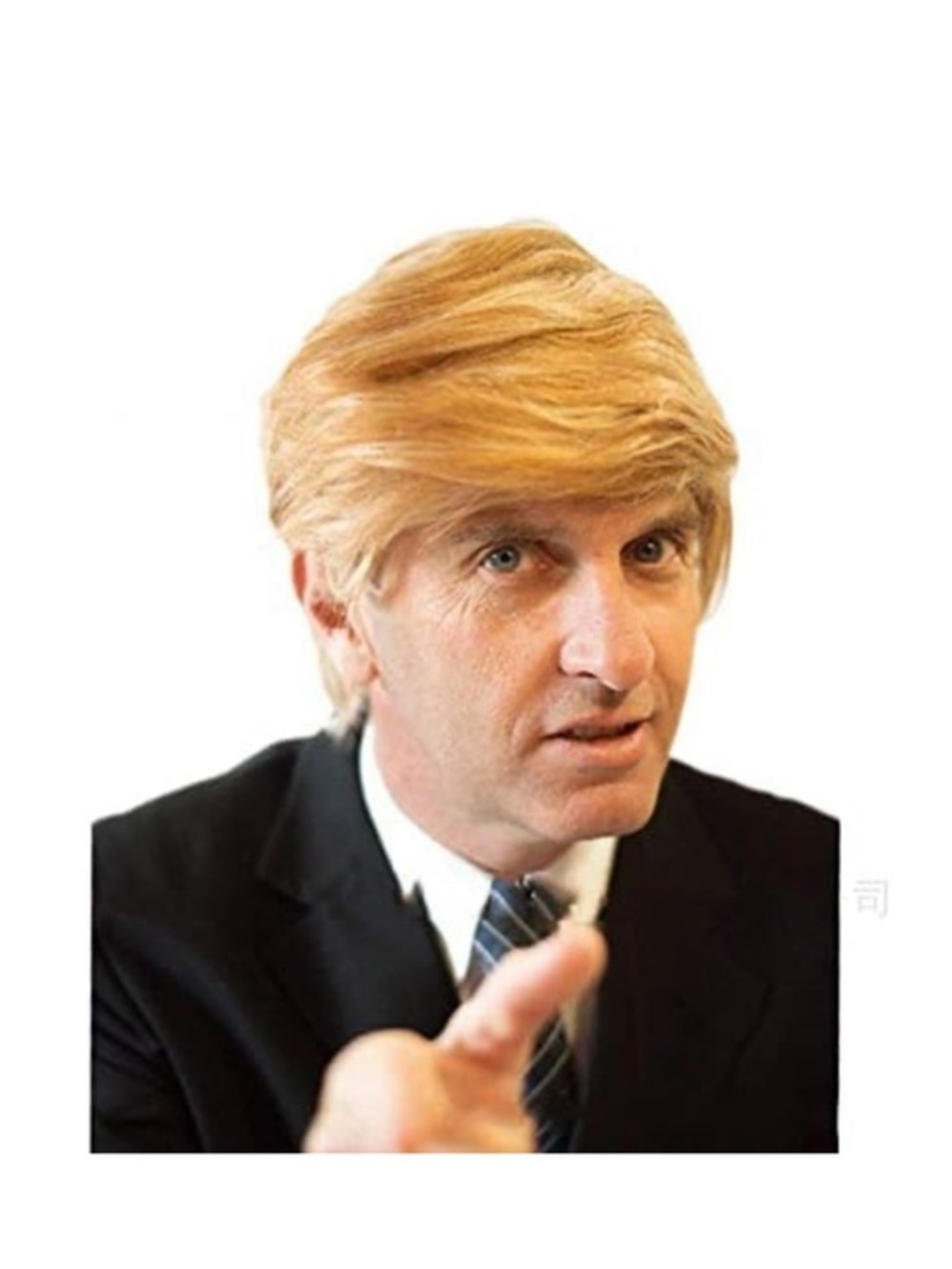 ALLAURA " The President " short blonde Halloween costume wig adult size